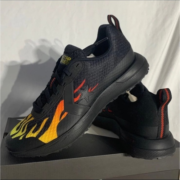 Converse Star Series RN OX Black Flames Shoes Mens - Picture 5 of 6